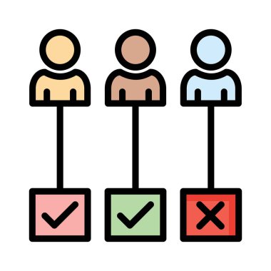 seçim işe kene vektör çizim 