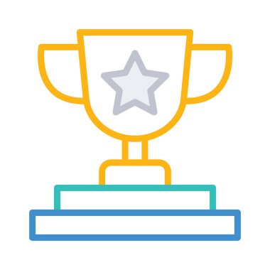 Kupa başarı ödülü vektör çizim 