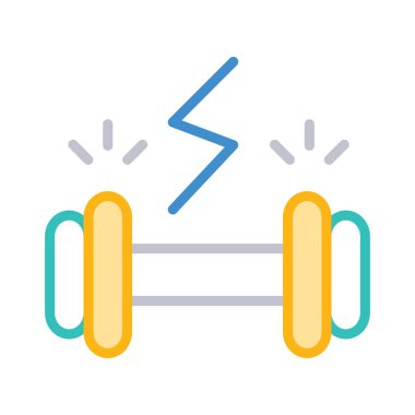 Dumbbell güç kuvvet vektör çizim 