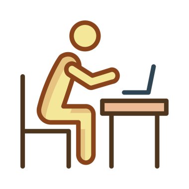 Office iş tablo vektör çizim 