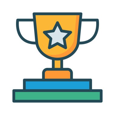 Kupa başarı ödülü vektör çizim 