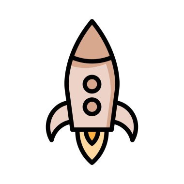 başlangıç roket destek vektör çizim 