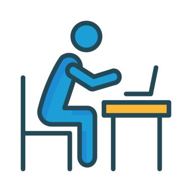 Office iş tablo vektör çizim 