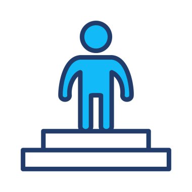 Avatar başarı başarı vektör çizim 