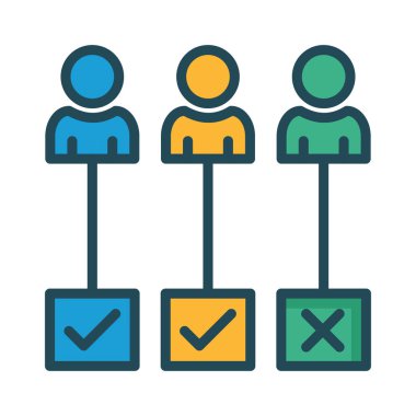 seçim işe kene vektör çizim 