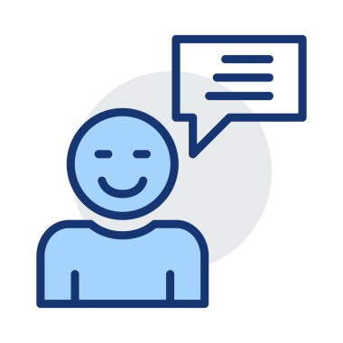 Kullanıcı iletisi profil vektör çizim 