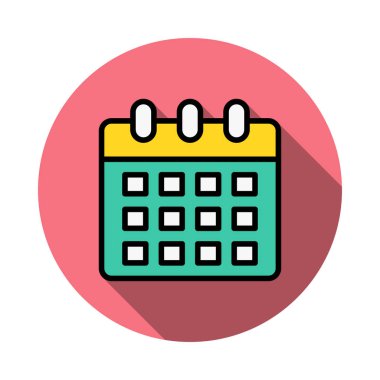 Takvim tarihi ay vektör çizim 