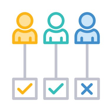 seçim işe kene vektör çizim 