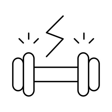 Dumbbell güç kuvvet vektör çizim 