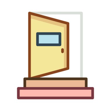 açık kapı girin vektör çizim 