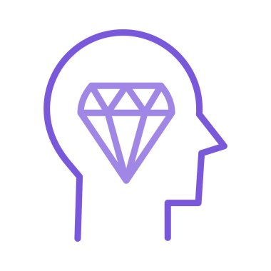 akıl baş beyin vektör çizim 