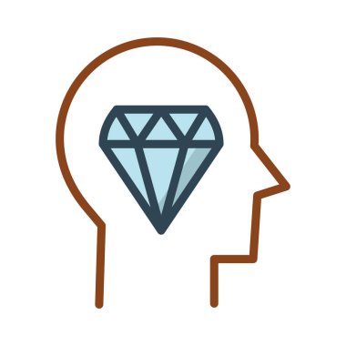 akıl baş beyin vektör çizim 