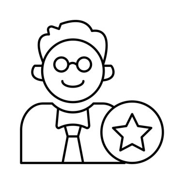 rütbe yıldız çalışan vektör çizim 