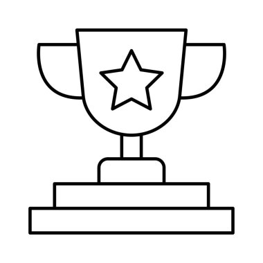Kupa başarı ödülü vektör çizim 