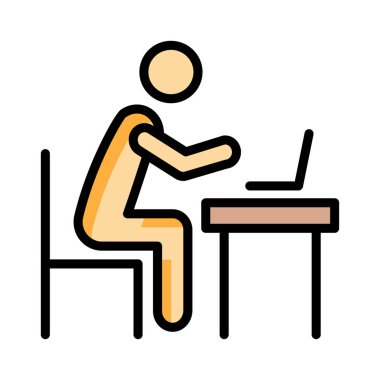 Office iş tablo vektör çizim 