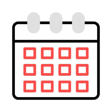 Takvim tarihi ay vektör çizim 