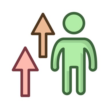 büyüme artırmak kullanıcı vektör çizim 