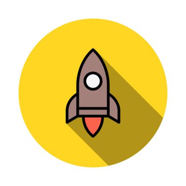 alttan yukarıya ittirmek başlangıç roket vektör çizim 