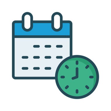 Son Tarih Saat takvim vektör çizim 