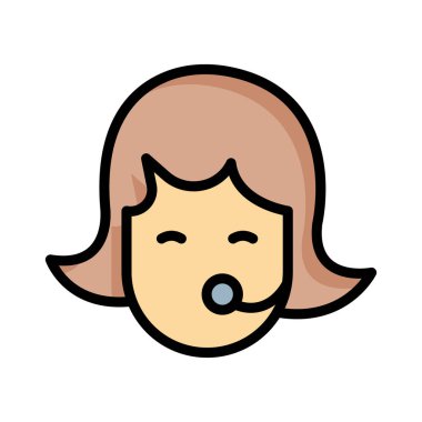 Destek Hizmetleri kulaklık vektör çizim 