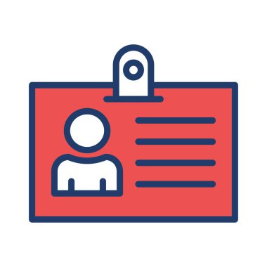 kimlik kartı kart vektör çizim 