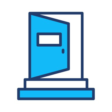 açık kapı girin vektör çizim 