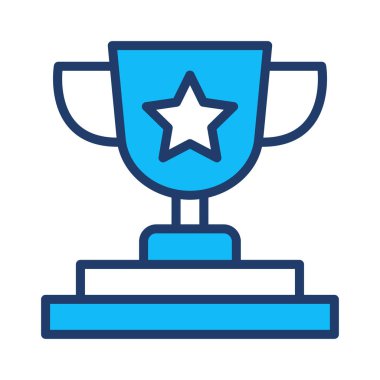 Kupa başarı ödülü vektör çizim 