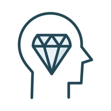 akıl baş beyin vektör çizim 