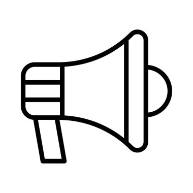 megafon hoparlör yüksek sesle vektör çizim 