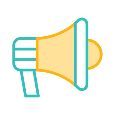 megafon hoparlör yüksek sesle vektör çizim 