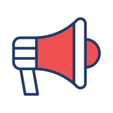 megafon hoparlör yüksek sesle vektör çizim 