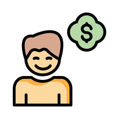 profil kullanıcı mutlu vektör çizim 