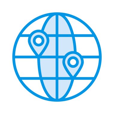 konumu harita genel vektör çizim 