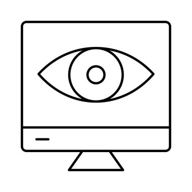 Görünüm Bak ekran vektör çizim 