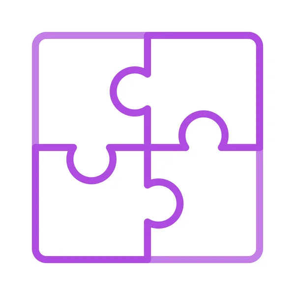 Puzzle Lösning Pussel Vektorillustration — Stock vektor