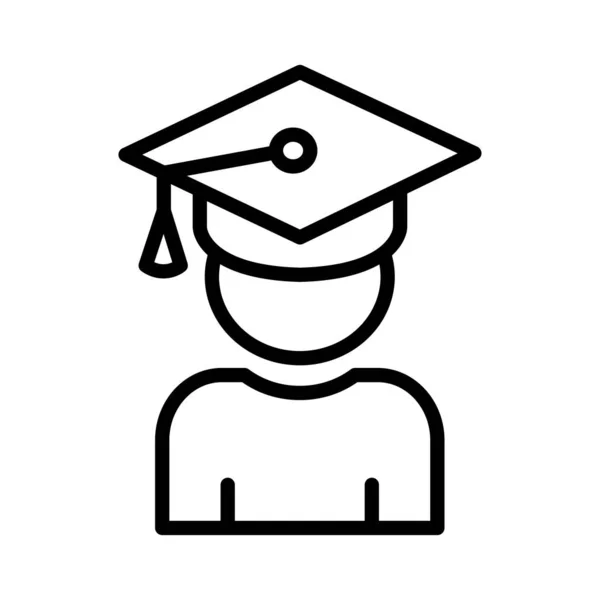 Abschluss Bachelor Hut Vektor Illustration — Stockvektor