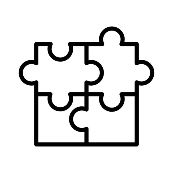 Solução Puzzle Jigsaw Vetor Ilustração —  Vetores de Stock