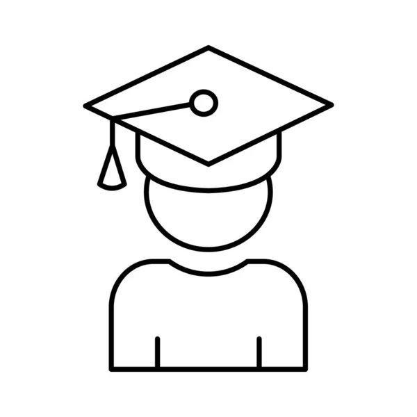 Diplomát Bachelor Kalap Vektoros Illusztráció — Stock Vector