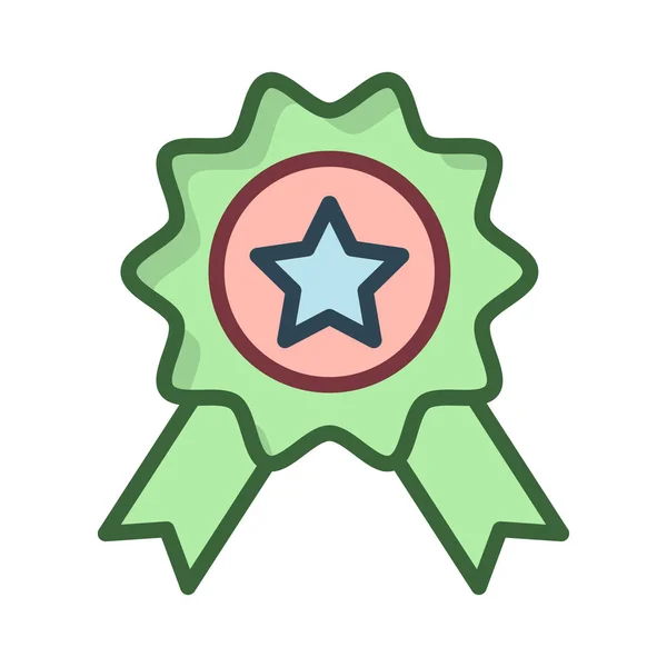 Medaille Badge Award Vectorillustratie — Stockvector