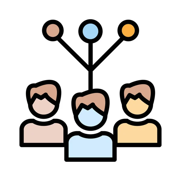 Equipe Conexão Rede Vetor Ilustração — Vetor de Stock