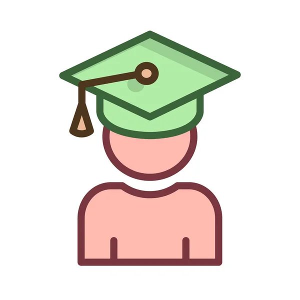 Degree Bachelor Hat Vector Illustration — Stock Vector