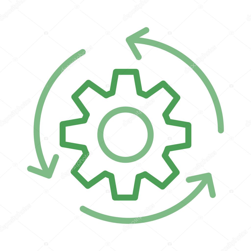 process   setting   reload   vector illustration 