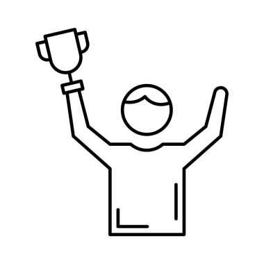 Şampiyon kazanan başarı vektör çizim 