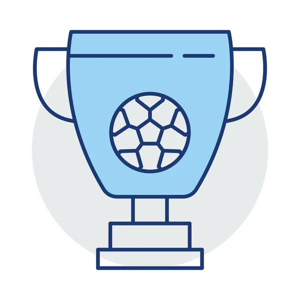 Trophy Football Goal Vector Illustration — Stock Vector