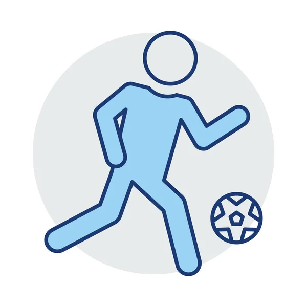 Jugador Fútbol Fútbol Vector Ilustración — Vector de stock