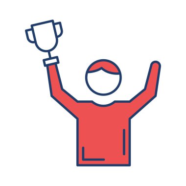 Şampiyon kazanan başarı vektör çizim 