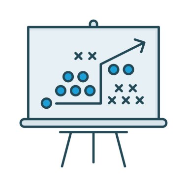 Strateji planlama taktiği vektör çizim 