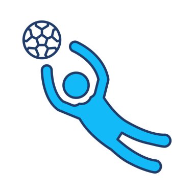 futbol gol kaleci vektör çizim 