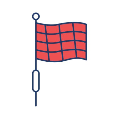 bayrak sallayarak vektör çizim spor 