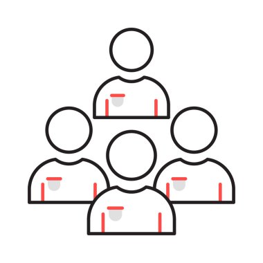 takım oyuncusu grup vektör çizim 